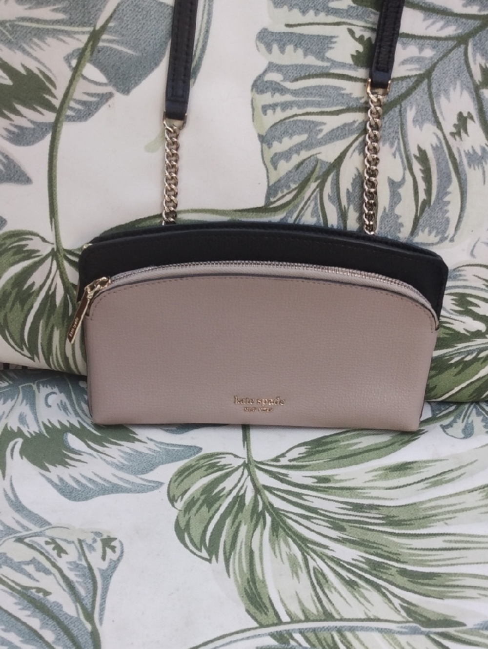 kate spade New York Two-Tone Beige & Black Crossbody Bag